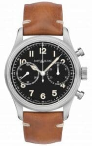 Montblanc 1858 Automatic Chronograph Stainless Steel / Black / Calf 117836