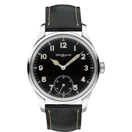 Montblanc 858 Manual Small Second Stainless Steel / Black 113860