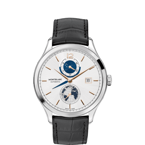 Montblanc Heritage Chronométrie Dual Time Stainless Steel / Silver / Vasco Da Gama Special Edition 113779