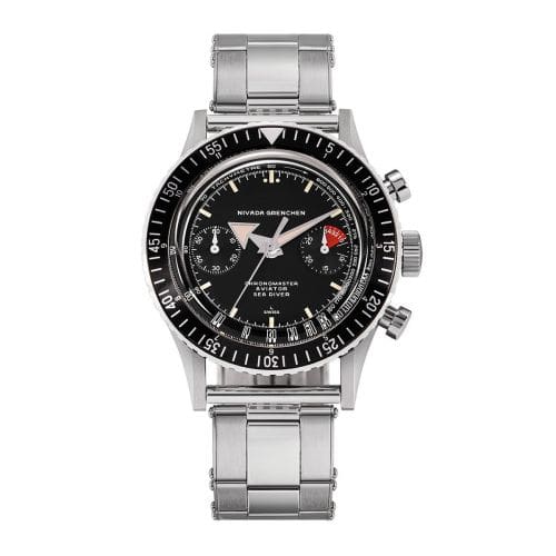 Nivada Grenchen Chronomaster Aviator Sea Diver Manual Stainless Steel / Black / Oyster 86007M-OYST