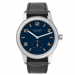 Nomos Glashütte Club 36 Ace Jewelers Blue / Open Case Back 703.S3