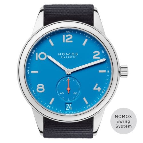 Nomos Glashütte Club Aqua Automat Datum Signal Blue 777