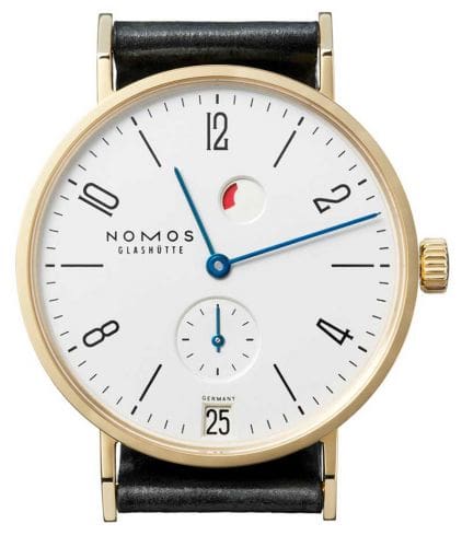 Nomos Glashütte Tangente Gold Gangreserve Datum 116
