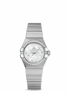 Omega Constellation Co-Axial 27 Brushed Stainless Steel / Diamond / MOP Stars 123.15.27.20.05.001