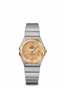 Omega Constellation Co-Axial 27 Brushed Stainless Steel / Yellow Gold / Champagne Supernova 123.20.27.20.58.001