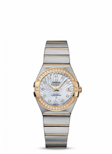 Omega Constellation Co-Axial 27 Brushed Stainless Steel / Yellow Gold / Diamond / MOP Supernova 123.25.27.20.55.002