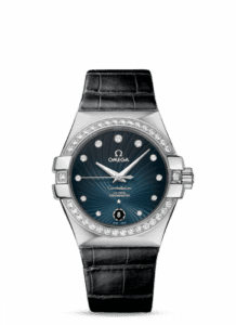 Omega Constellation Co-Axial 35 Stainless Steel / Diamond / Blue Supernova / Alligator 123.18.35.20.56.001
