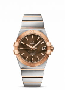 Omega Constellation Co-Axial 38 Stainless Steel / Red Gold / Brown 123.20.38.21.13.001