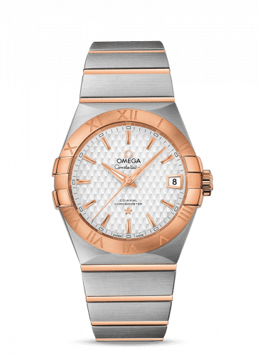 Omega Constellation Co-Axial 38 Stainless Steel / Red Gold / Silver Lozenge 123.20.38.21.02.008