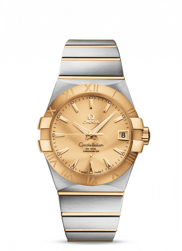 Omega Constellation Co-Axial 38 Stainless Steel / Yellow Gold / Champagne 123.20.38.21.08.001