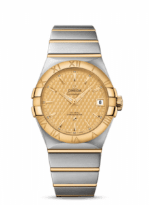 Omega Constellation Co-Axial 38 Stainless Steel / Yellow Gold / Champagne Lozenge 123.20.38.21.08.002