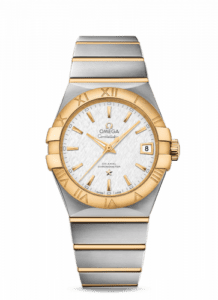 Omega Constellation Co-Axial 38 Stainless Steel / Yellow Gold / Silver Slik 123.20.38.21.02.006