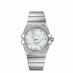 Omega Constellation Co-Axial 38 White Gold / Diamond / Silver 123.55.38.21.52.003