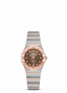 Omega Constellation Manhattan 25 Quartz Stainless Steel / Sedna Gold / Brown - Diamond 131.20.25.60.63.001