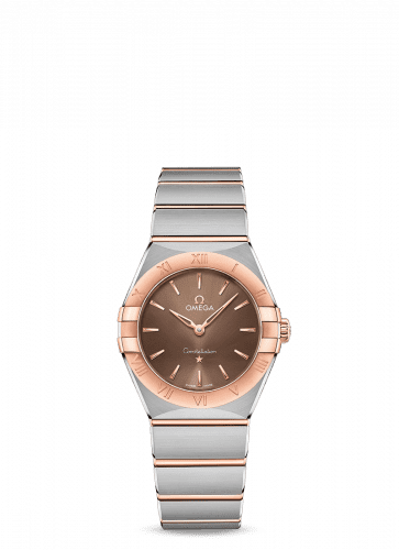 Omega Constellation Manhattan 28 Quartz Stainless Steel / Sedna Gold / Brown 131.20.28.60.13.001
