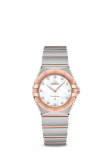Omega Constellation Manhattan 28 Quartz Stainless Steel / Sedna Gold / MOP 131.20.28.60.55.001