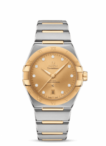 Omega Constellation Master Chronometer 39 Stainless Steel / Yellow Gold / Champagne-Diamond / Bracelet 131.20.39.20.58.001