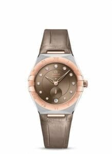 Omega Constellation Master Chronometer Small Seconds 34 Stainless Steel / Sedna Gold / Brown - Diamond 131.23.34.20.63.001