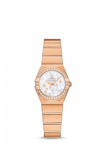 Omega Constellation Quartz 24 Brushed Red Gold / Diamond / MOP Stars 123.55.24.60.05.003