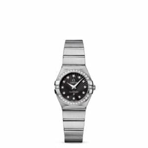 Omega Constellation Quartz 24 Brushed Stainless Steel / Diamond / Black Supernova 123.15.24.60.51.001