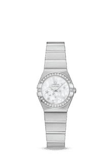 Omega Constellation Quartz 24 Brushed Stainless Steel / Diamond / MOP Star 123.15.24.60.05.003