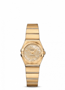 Omega Constellation Quartz 24 Brushed Yellow Gold / Champagne MOP 123.50.24.60.57.001
