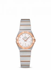 Omega Constellation Quartz 24 Stainless Steel / Red Gold / Wavy MOP 123.20.24.60.55.007