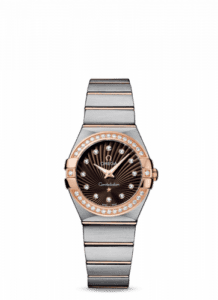Omega Constellation Quartz 27 Brushed Stainless Steel / Red Gold / Diamond / Brown Supernova 123.25.27.60.63.001