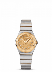 Omega Constellation Quartz 27 Brushed Stainless Steel / Yellow Gold / Champagne Supernova 123.20.27.60.58.001