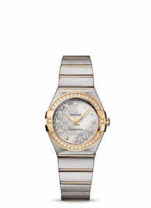 Omega Constellation Quartz 27 Brushed Stainless Steel / Yellow Gold / Diamond / Silver Omega 123.25.27.60.52.002