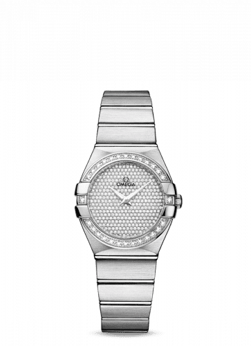 Omega Constellation Quartz 27 Brushed White Gold / Diamond / Diamond 123.55.27.60.99.001