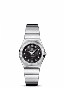 Omega Constellation Quartz 27 Polished Stainless Steel / Black Supernova 123.10.27.60.51.002