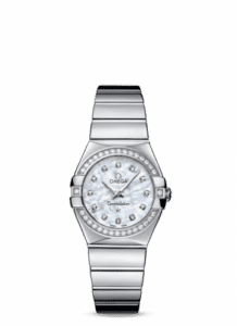 Omega Constellation Quartz 27 Polished Stainless Steel / Diamond / MOP 123.15.27.60.55.003
