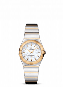 Omega Constellation Quartz 27 Polished Stainless Steel / Yellow Gold / MOP 123.20.27.60.05.004