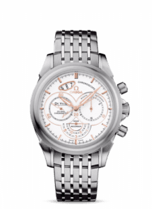 Omega De Ville Co-Axial 41 Chronoscope Stainless Steel / White / Bracelet / St. Moritz 422.10.41.50.04.001