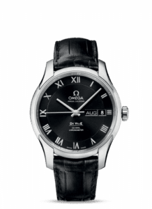 Omega De Ville Co-Axial Annual Calendar Stainless Steel / Black / Alligator 431.13.41.22.01.001
