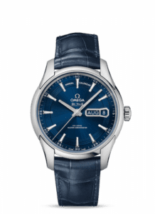 Omega De Ville Hour Vision Master Chronometer Annual Calendar Stainless Steel / Blue 433.33.41.22.03.001