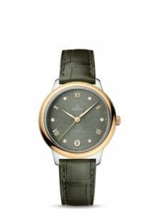Omega De Ville Master Chronometer 34 Stainless Steel - Yellow Gold / Green - Diamond 434.23.34.20.60.001