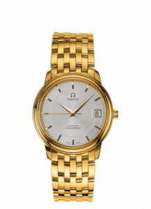 Omega De Ville Prestige Automatic 34.7 Yellow Gold / White / Bracelet 4100.31.00