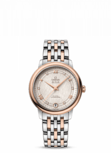 Omega De Ville Prestige Co-Axial 32.7 Stainless Steel / Red Gold / Vintage Silver Silk / Bracelet 424.20.33.20.52.003