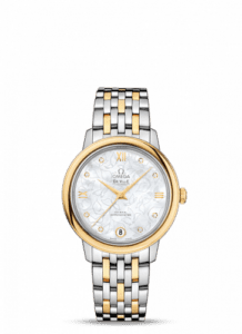 Omega De Ville Prestige Co-Axial 32.7 Stainless Steel / Yellow Gold / MOP Butterfly / Bracelet 424.20.33.20.55.002