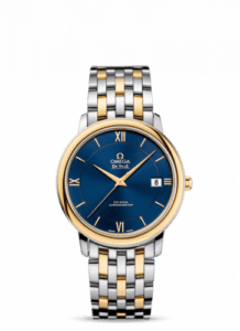 Omega De Ville Prestige Co-Axial 36.8 Stainless Steel / Yellow Gold / Blue / Bracelet 424.20.37.20.03.001