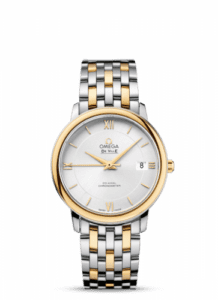 Omega De Ville Prestige Co-Axial 36.8 Stainless Steel / Yellow Gold / Silver / Bracelet 424.20.37.20.02.001