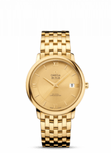 Omega De Ville Prestige Co-Axial 36.8 Yellow Gold / Champagne / Bracelet 424.50.37.20.08.001
