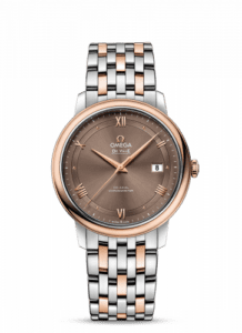Omega De Ville Prestige Co-Axial 39.5 Stainless Steel / Red Gold / Vintage Brown / Bracelet 424.20.40.20.13.001