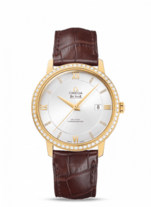 Omega De Ville Prestige Co-Axial 39.5 Yellow Gold / Silver / Diamond 424.58.40.20.52.001