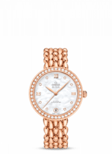 Omega De Ville Prestige Dewdrop Co-Axial 32.7 Red Gold / MOP / Diamond / Bracelet 424.55.33.20.55.007
