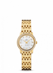 Omega De Ville Prestige Quartz 24.4 Yellow Gold / Diamond / MOP 424.55.24.60.55.001