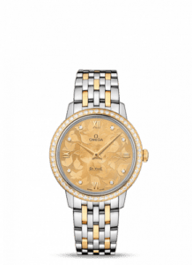 Omega De Ville Prestige Quartz 32.7 Butterfly Stainless Steel / Yellow Gold / Diamond / Bracelet 424.25.33.60.58.001