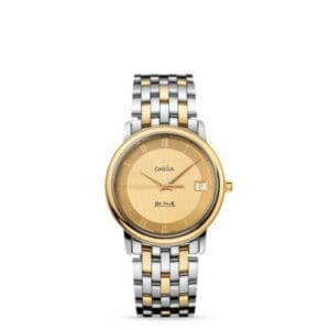 Omega De Ville Prestige Quartz 34.4 Stainless Steel / Yellow Gold / Champagne / Bracelet 4310.12.00